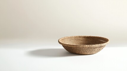 Natural woven bowl showcasing intricate craftsmanship and earthy