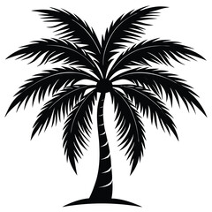 Palm Tree Silhouette Vector - High-Quality Isolated Design