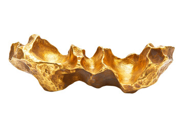 Obraz premium Gold Sculpture: A Modern Architectural Design