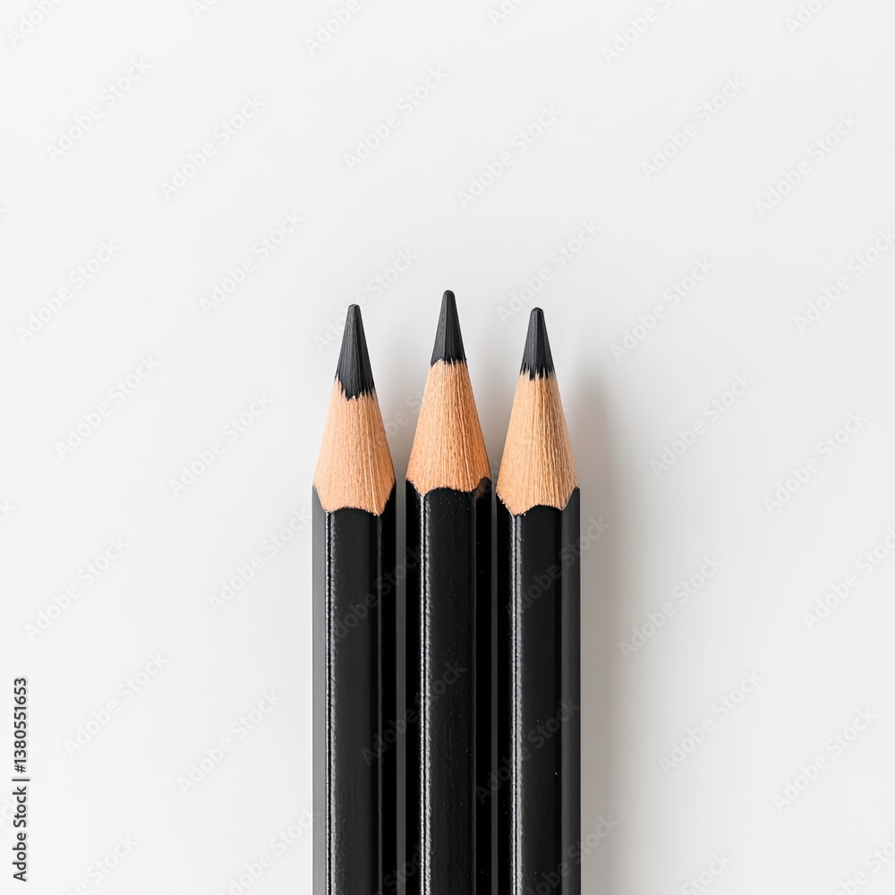 Aufkleber hyperrealistic pencil art display studio setting close-up view creative tools artistic expression
