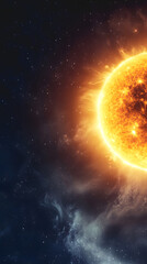 Le soleil au format vertical.