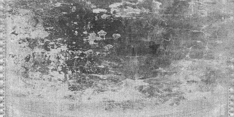 Classic denim aged fabric background. Scrapbook double side texture grayscale universal use