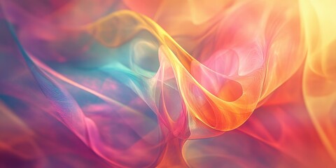 Obraz premium Gentle lyrical abstraction in soft hues with a meditative atmosphere