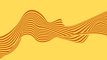 Wavy 3D Line Art with Organic Flow Trendy Visual Design