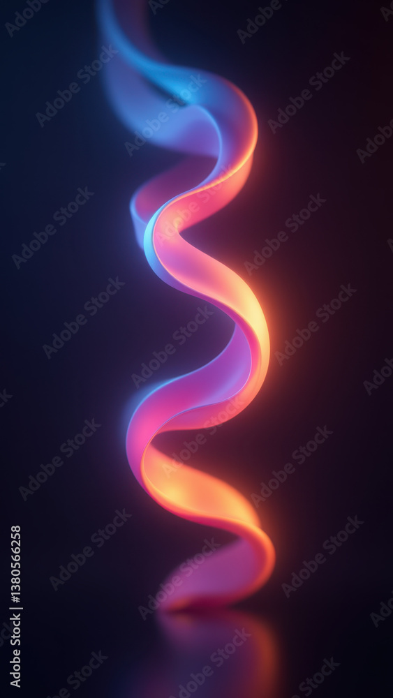 Poster a futuristic tech spiral forming a loop on a dark background.