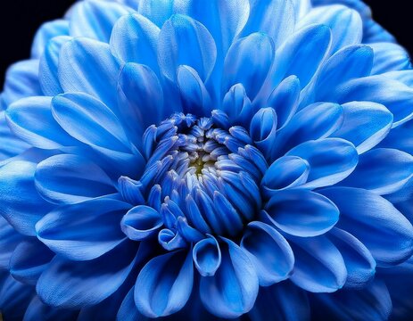 primer plano de crisantemo azul