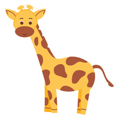 Fototapeta premium Cute smiling and peeking giraffe