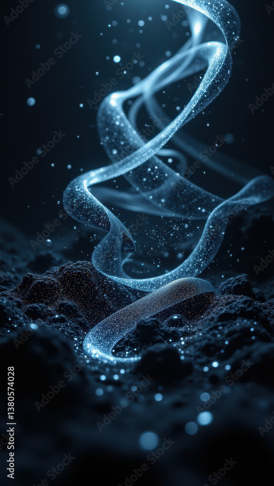 Aufkleber a digital rendering of futuristic technology with an elemental design.