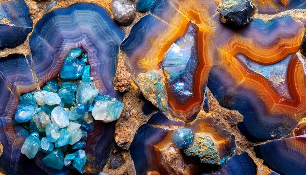 macro shot of natural tremolite gem or mineral texture background organic stones patterns and colors abstract geological ornaments unique structures ai generated