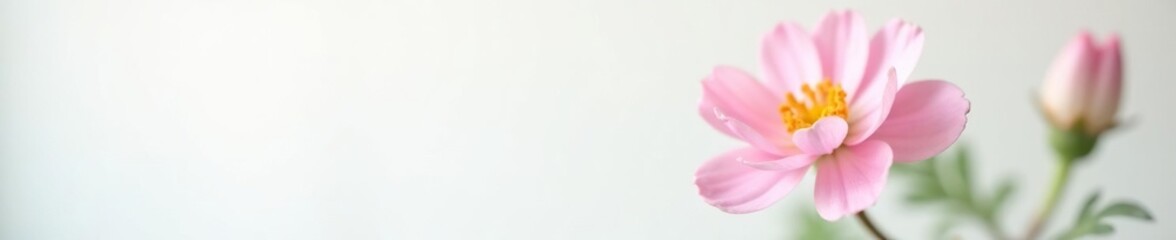 Naklejka premium Delicate flower in soft focus on white background, white, petals