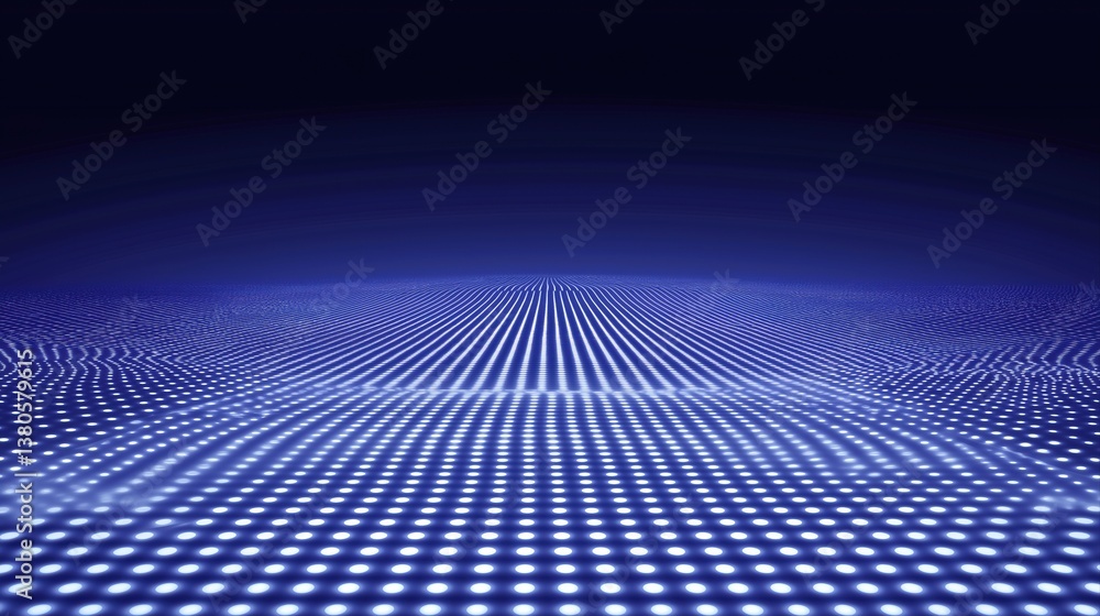 Poster digital network of glowing points on purple gradient background illuminating futuristic technology d