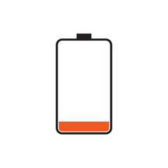 cell phone battery icon logo vector design