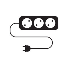 electric socket icon logo vector design