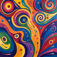 Fototapeta premium Vibrant Swirls of Energy