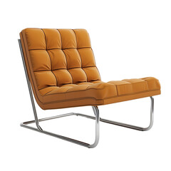 orange sofa isolated on white