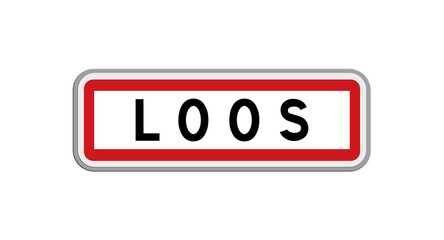 Obraz premium Panneau de Loos, Nord, Hauts-de-France