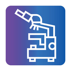 microscope black line icon for digital and print projects.