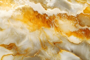 Gold and white stone with a wave pattern. The stone is very shiny and has a warm, inviting feel