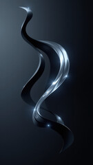 Naklejka premium Abstract digital art with futuristic design elements and a dark grey background.