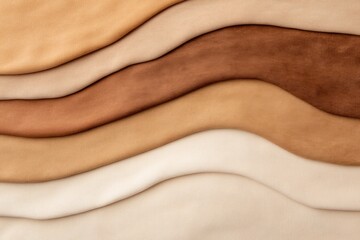 Soft, flowing layers of skin tones create harmonious blend of di