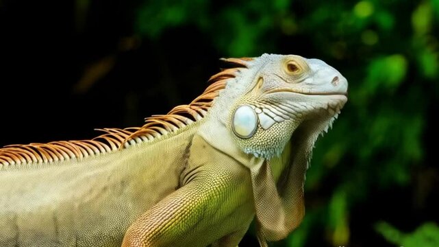 iguana on a tree. Green Iguana (Iguana Animation)