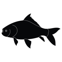  katla fish, vector, silhouette, catla fish natural water asin carf.eps, katla fish, vector, silhouette, catla fish natural water asin carf 