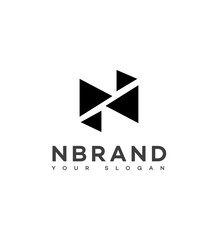 Naklejka premium Modern Minimalist N Letter Logo Design Brand Identity