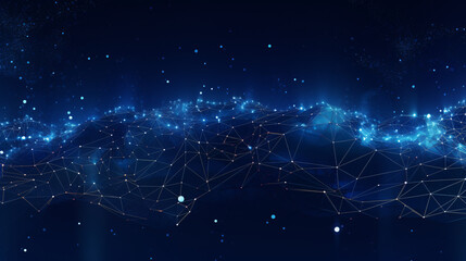 Digital space blockchain design in navy blue, perfect for wallpapers, display banners, and presentations.

