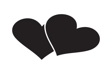 Minimalist rose flower silhouette vector outline Icon on white background