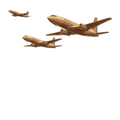 International Civil Aviation Day isolated on transparent background, Generative ai.