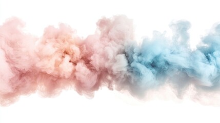 Fototapeta premium Colorful smoke cloud on a white background