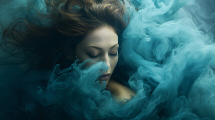 Dream map photography with a soft green color palette, evoking calm, nature-inspired, serene vibes.

