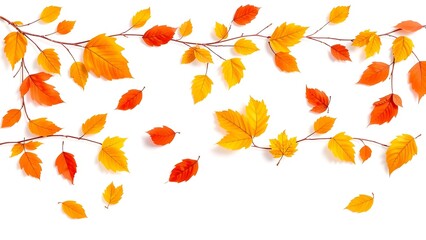 Fototapeta premium Autumn Leaves Garland