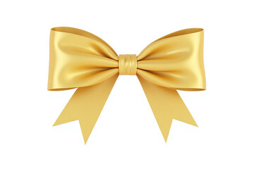 gold bow on a white background