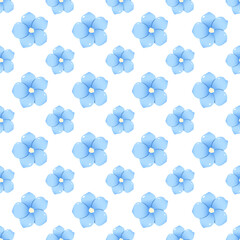 Blue flower seamless pattern for wallpaper, background, backdrop