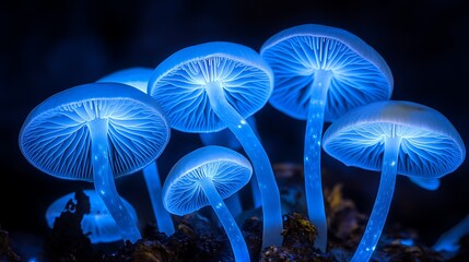Enchanted forest with mushrooms images