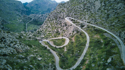 sa calobra road on the island of mallorca