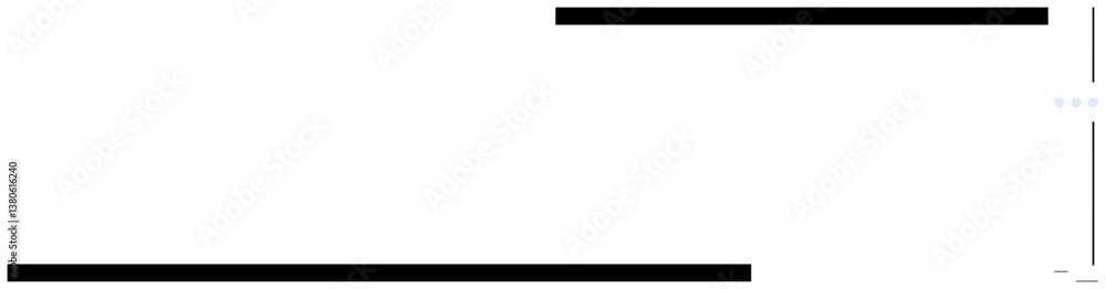Poster bold black lines arranged horizontally and vertically across a white canvas. ideal for simplicity, s
