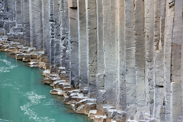 Studlagil basalt canyon in East Iceland