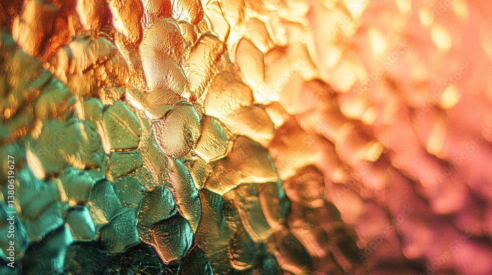 Aufkleber a dazzling display of a textured, metallic surface captures and refracts light, creating an enchanti
