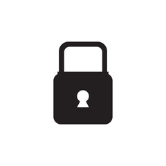 Padlock icon logo vector design