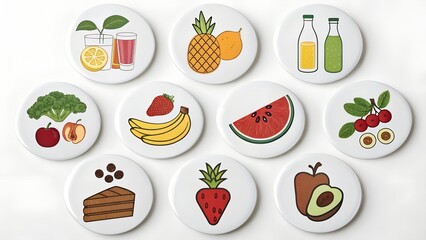 set of food icons