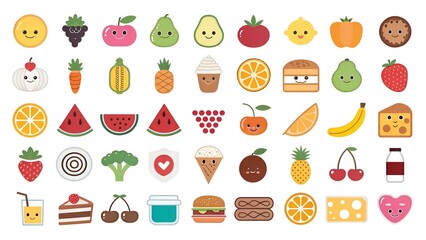 fruits and vegetables icons