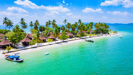 Beautiful sea and beach views in southern Thailand