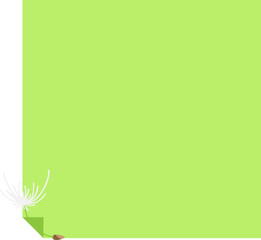 민들레 홀씨를 담은 포스트잇