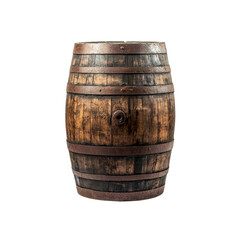 Obraz premium Rustic Wooden Barrel, Aged Oak Wine Cask, Vintage Liquor Container