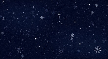 Fototapeta premium Midnight Snowfall AI Generated