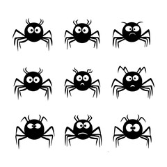 Fototapeta premium Vector illustration of spider isolated on white background.