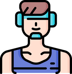 wrestler Illustration on a white background.