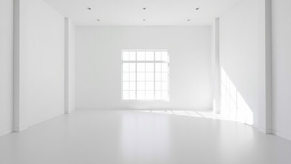 Bright Empty Room with Large Window - Minimalist Design
